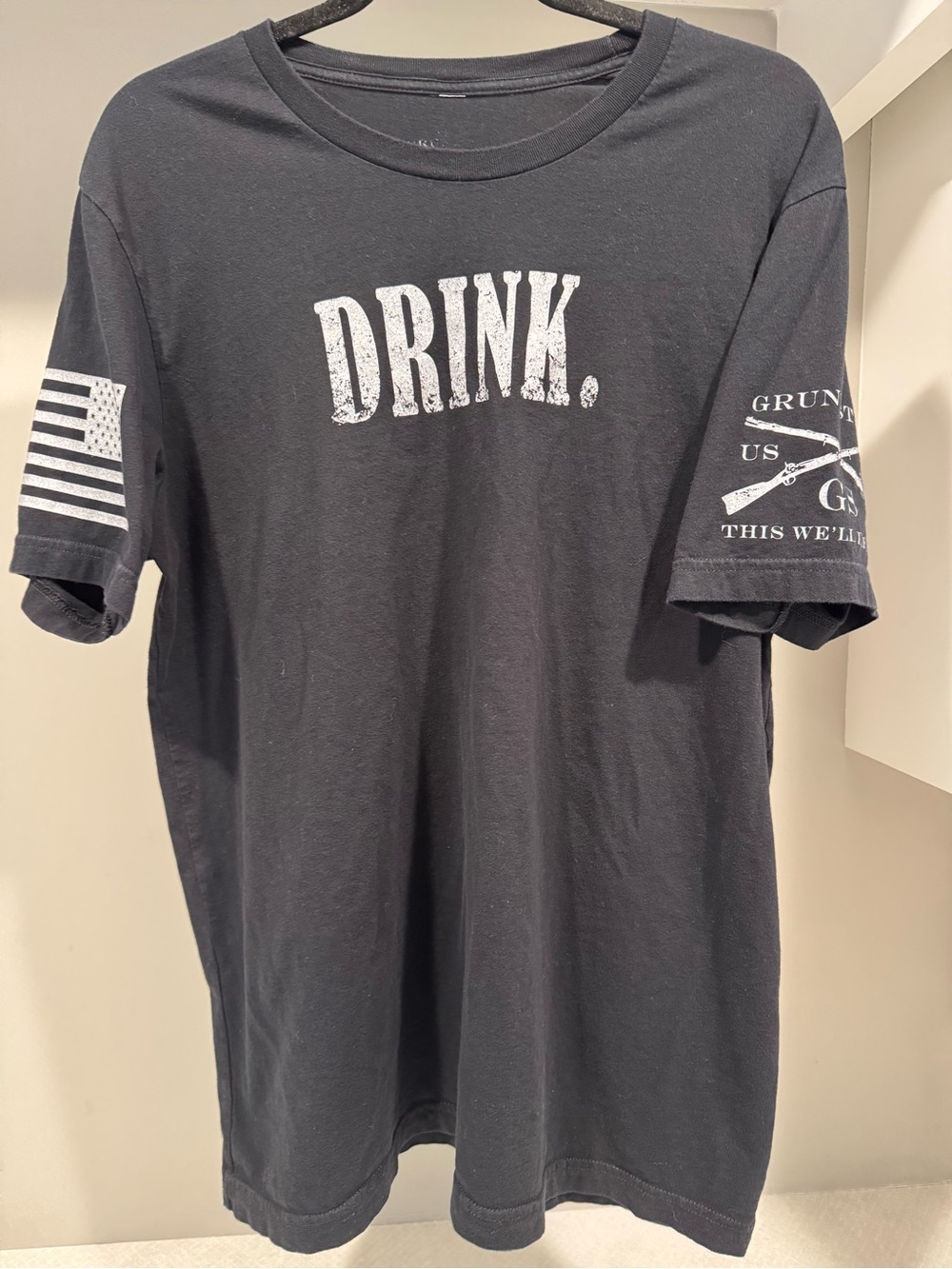 Grunt Style- DRINK. Graphic Short-Sleeve Tee - Black
